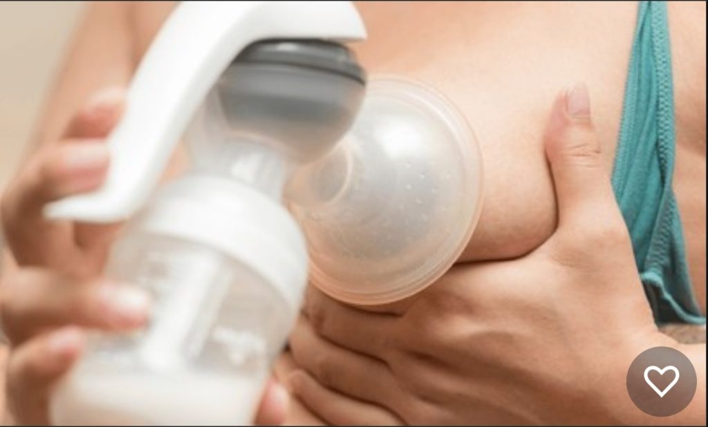 A typical breast pump used by moms to extract breast milk for their babies